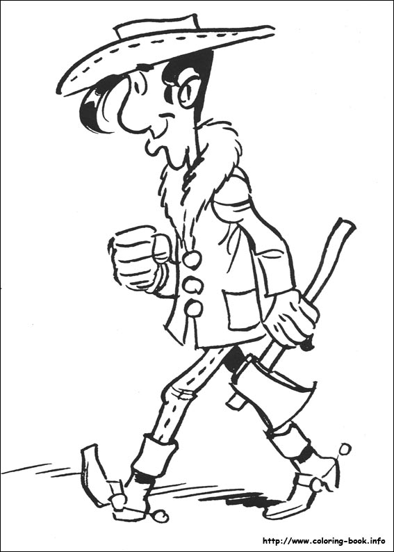 Lucky Luke coloring picture